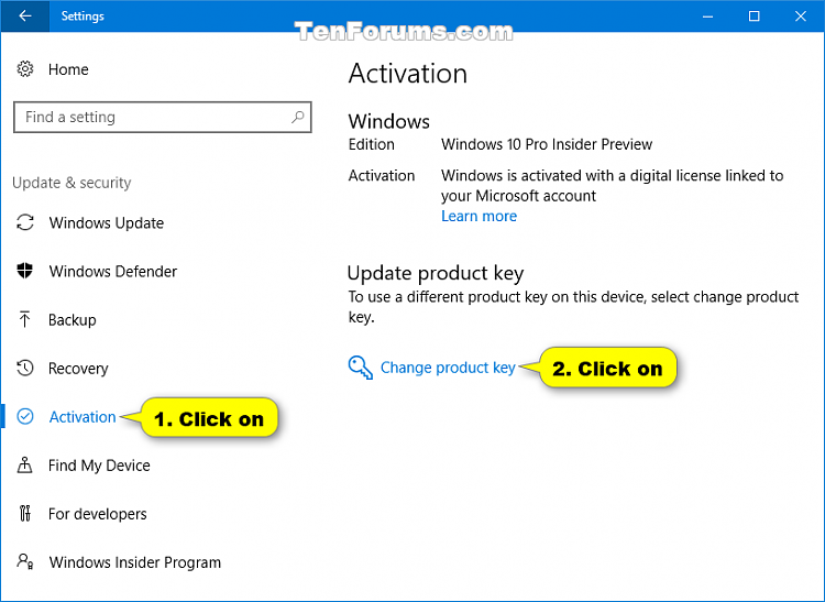 Windows 10 Serial Key Change